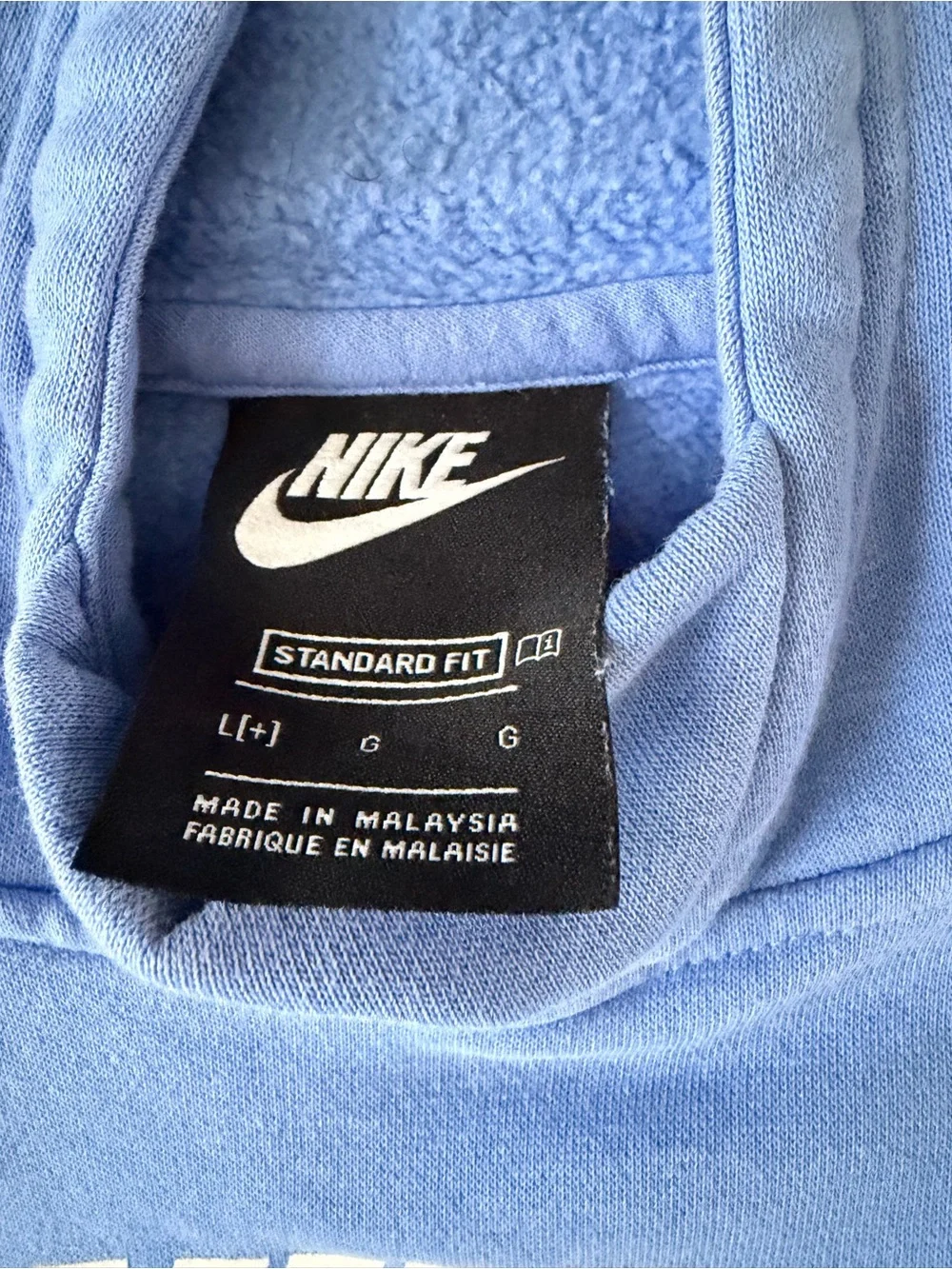 Nike Kids Light Blue Hoodie with White Logo